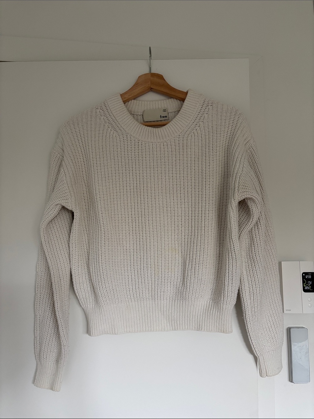 Wilfred Cream Knit Crewneck Sweater